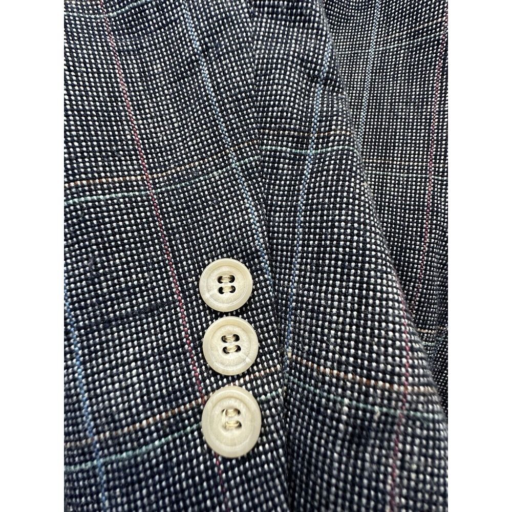 Cricketeer Blazer Mens 40" Black Checkered Tweed Pockets Suit Jacket Sports‎ - Picture 11 of 12